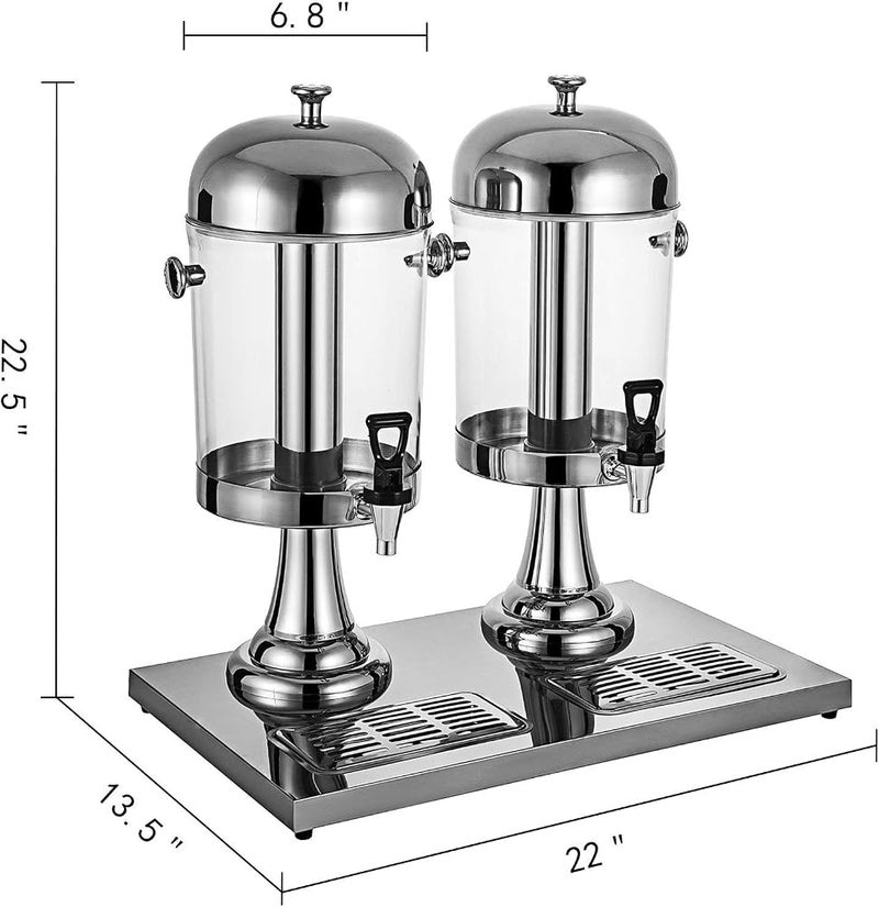 KAIXIN 8 Liter 2.1 Gal Cold Beverage Dispenser The Ultimate Beverage Cooler 3.7 Kg Commercial Stainless Steel Juice Dispenser for Buffet Breakfast Service In Hotels 8L - Image 2