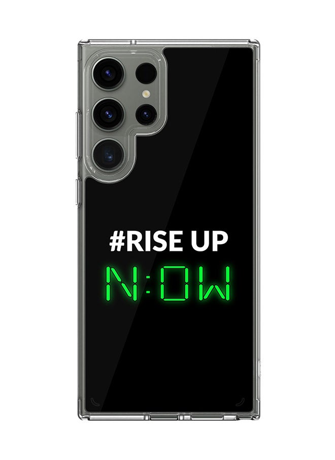 Stylizedd - Classic Clear Case for Samsung Galaxy S24 Ultra , Hybrid Soft Case Flexible Edges Anti Drop TPU PC Gel Thin Transparent Cover - Rise Up - Image 1