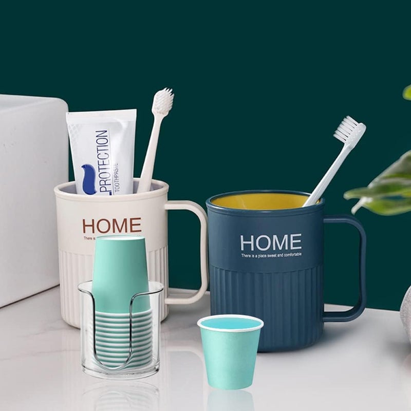 Huaiid Huaiid 200 Pack 3 oz Paper Cups Disposable Mouthwash Cups Bathroom Cups Espresso Cups Small Paper Cups for Snack Perfect for Home Condos Rvs Campers (Blue) - Image 3