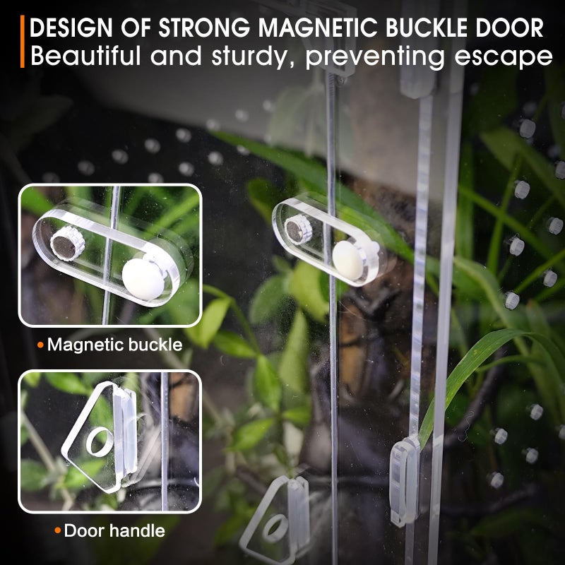 MYGIIKAKA Acrylic Jumping Spider Enclosure - Insect Terrarium for Spiders, Mantises, Tarantulas & Frogs - Image 5