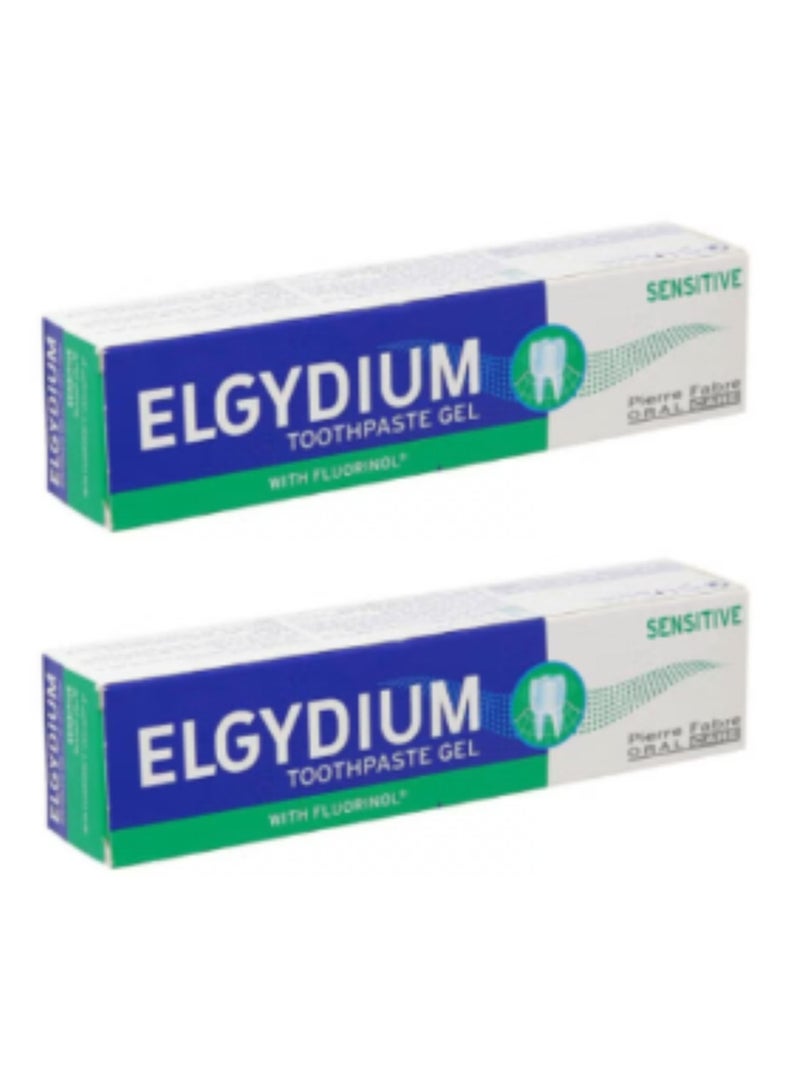ELGYDIUM Sensitive Toothpaste Gel 75ml 2PCS - Image 1