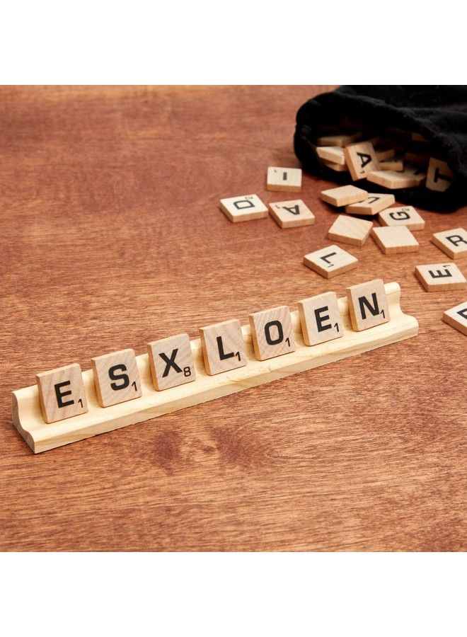 Bright Creations 12 Pack Wooden Rack For Letter Tiles Compatible With Scrabble Tiles Replacement Game Tray Pieces And Wooden Tile Holders For Crafts (7.5 X 0.75 X 0.85 Inches) - Image 4