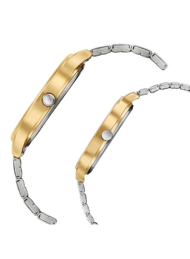 Sonata 77108BM02 Men's Watch – Grey Dial, Two-Tone Stainless Steel Bracelet, Quartz Movement, 30M Water Resistance - Image 4