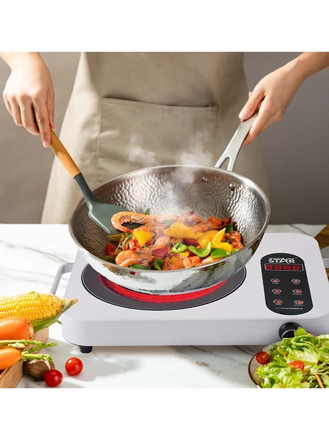 WINNINGSTAR 2200W Induction Cooker ,Induction Stove,  Single Infrared Cooker with Temperature Controls, Power Indicator Lights, Easy to Clean - Image 2