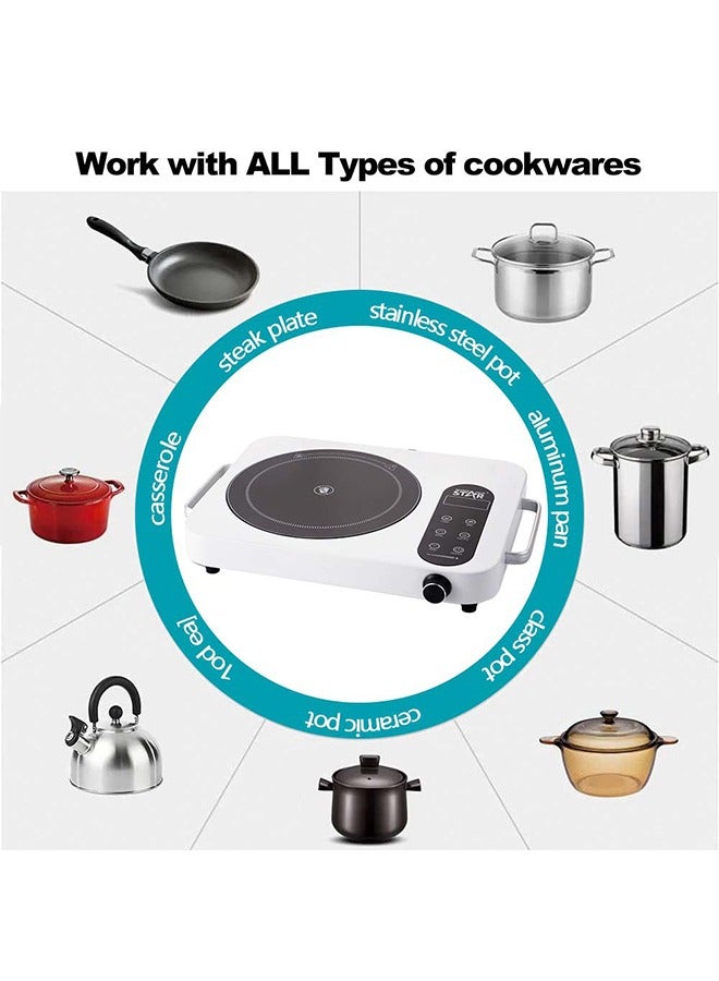 WINNINGSTAR 2200W Induction Cooker ,Induction Stove,  Single Infrared Cooker with Temperature Controls, Power Indicator Lights, Easy to Clean - Image 4