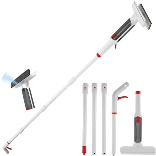 KEYOZA Professional Window Wiper 190 cm Extension Rod, Squeegee Window Spray Water & Dirty Water Catcher Design, 3-in-1 Scratch-Resistant Window Cleaner Set for Cleaning Mirrors Showers Glass High Windows - Image 1