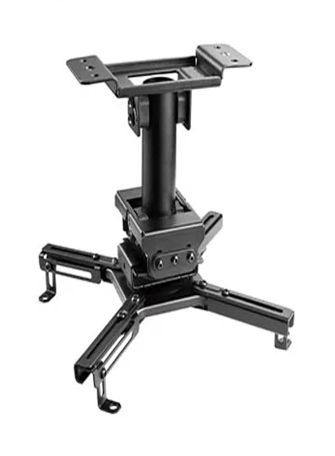 سكيل تك SH 07PB حامل سقفي عالي التحمل لجهاز العرض للأسقف المائلة أو المسطحة، مقاس 255 مم، سعة تحميل 45 كجم - أسود - Image 1