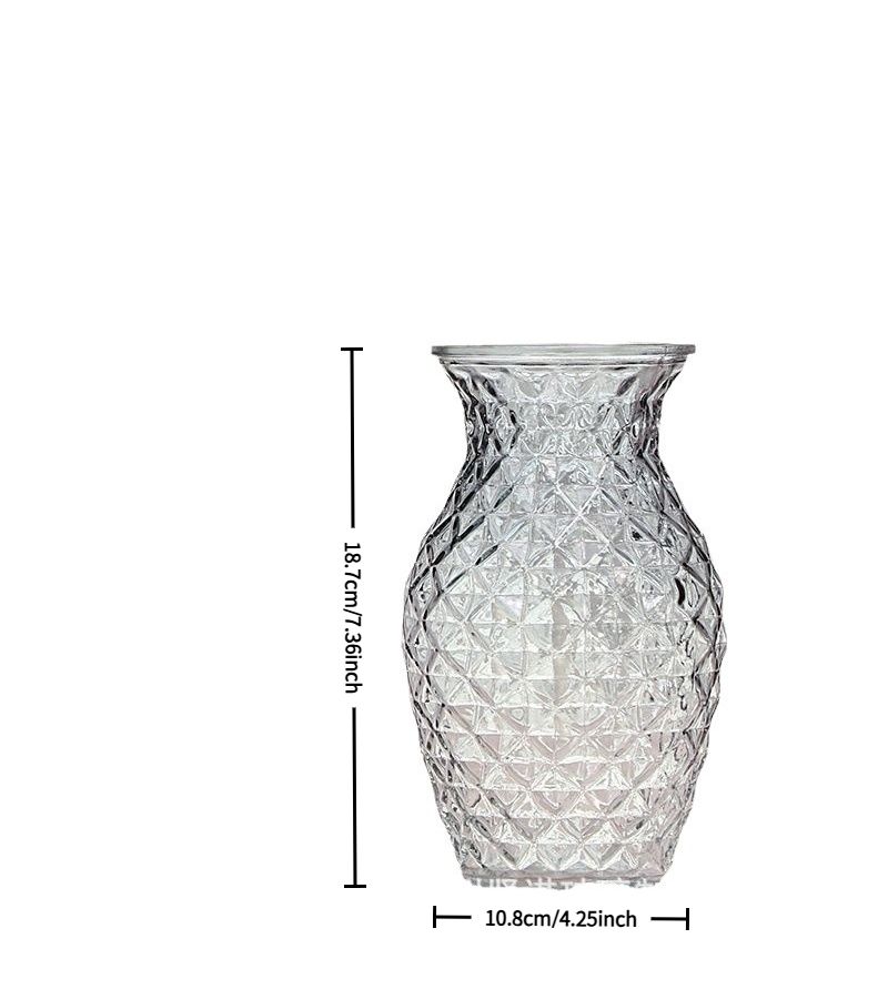 Nordic Retro Tear Drop Glass Vase Through With Glacier Pattern Golden Embossed Table Decor For Hydroponic Plants Centerpieces Modern Traditional Ornament - Image 4