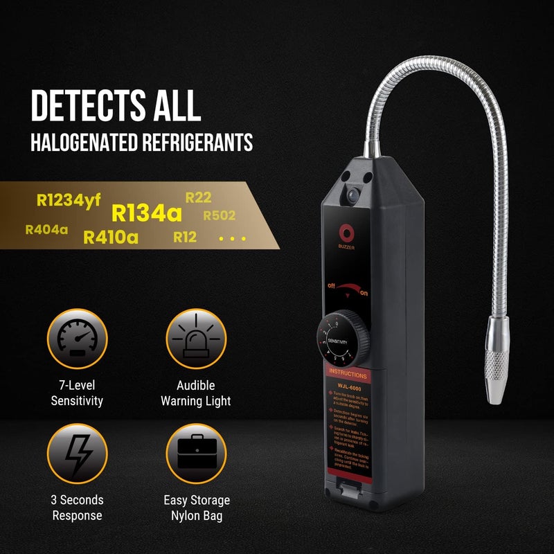 Lichamp AC Leak Detector Kit with UV Light and Protective Glasses - Image 2