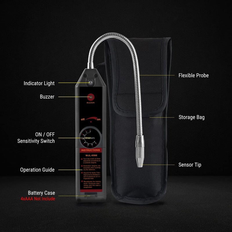 Lichamp AC Leak Detector Kit with UV Light and Protective Glasses - Image 3