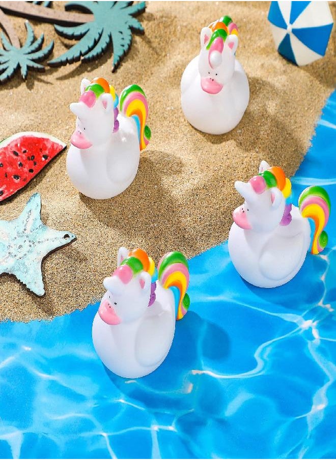 Sotiff - 24 Pieces Unicorn Rubber Duckies Assorted Mini Rubber Ducks Small Rubber Ducky Toys for Birthday Pool Party Decorations Favors Treasure Chest Supplies Gifts - Image 1