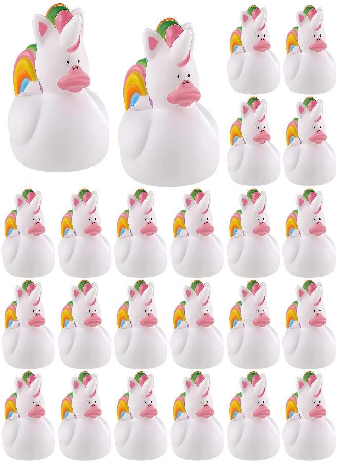 Sotiff - 24 Pieces Unicorn Rubber Duckies Assorted Mini Rubber Ducks Small Rubber Ducky Toys for Birthday Pool Party Decorations Favors Treasure Chest Supplies Gifts - Image 1