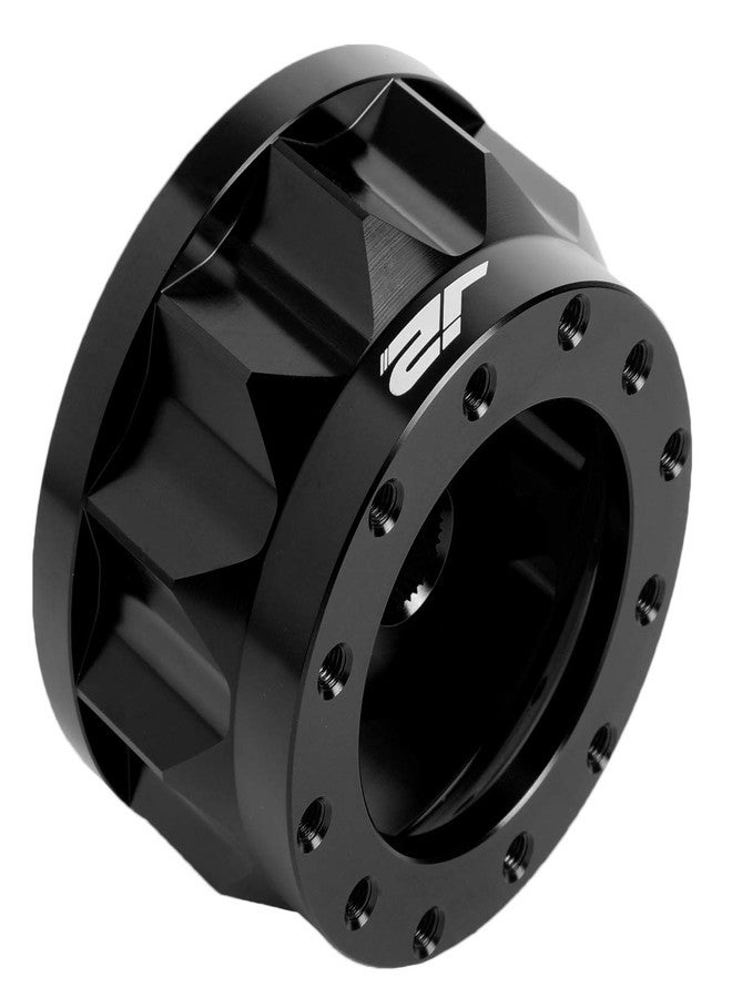J2 Engineering J2-HUB-N6-BK 2" 6-Bolt Aluminum Steering Wheel Hub Adapter Black Compatible with 95-98 200SX / 74-78 260Z & 280Z / 89-98 Maxima - Image 3