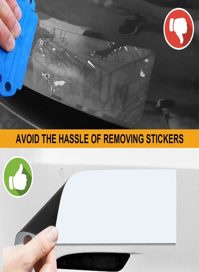 tonhui 4Pcs 12" X 4" Bumper Sticker Magnets, Flexible Magnetic Bumper Sticker Sheet with Self Adhesive, Turn Any Decal Into a Magnet - Image 5