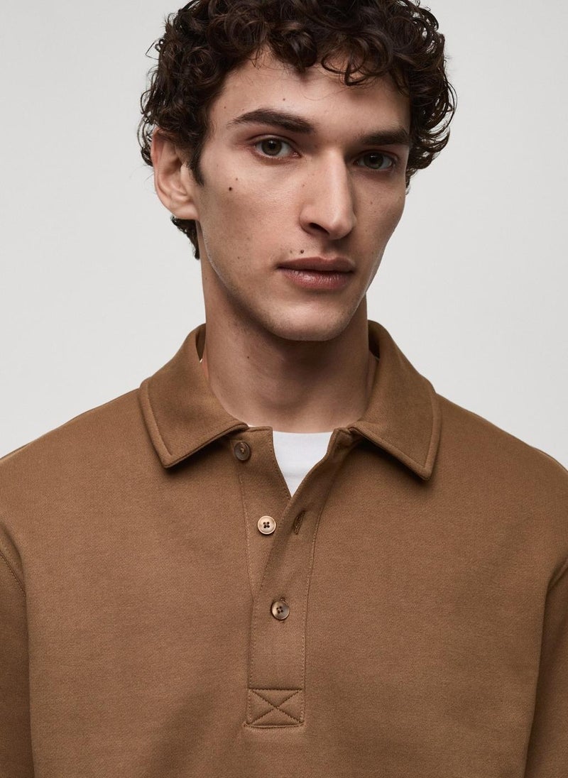 Mango Man - Regular-Fit Cotton Polo Sweatshirt - Image 1
