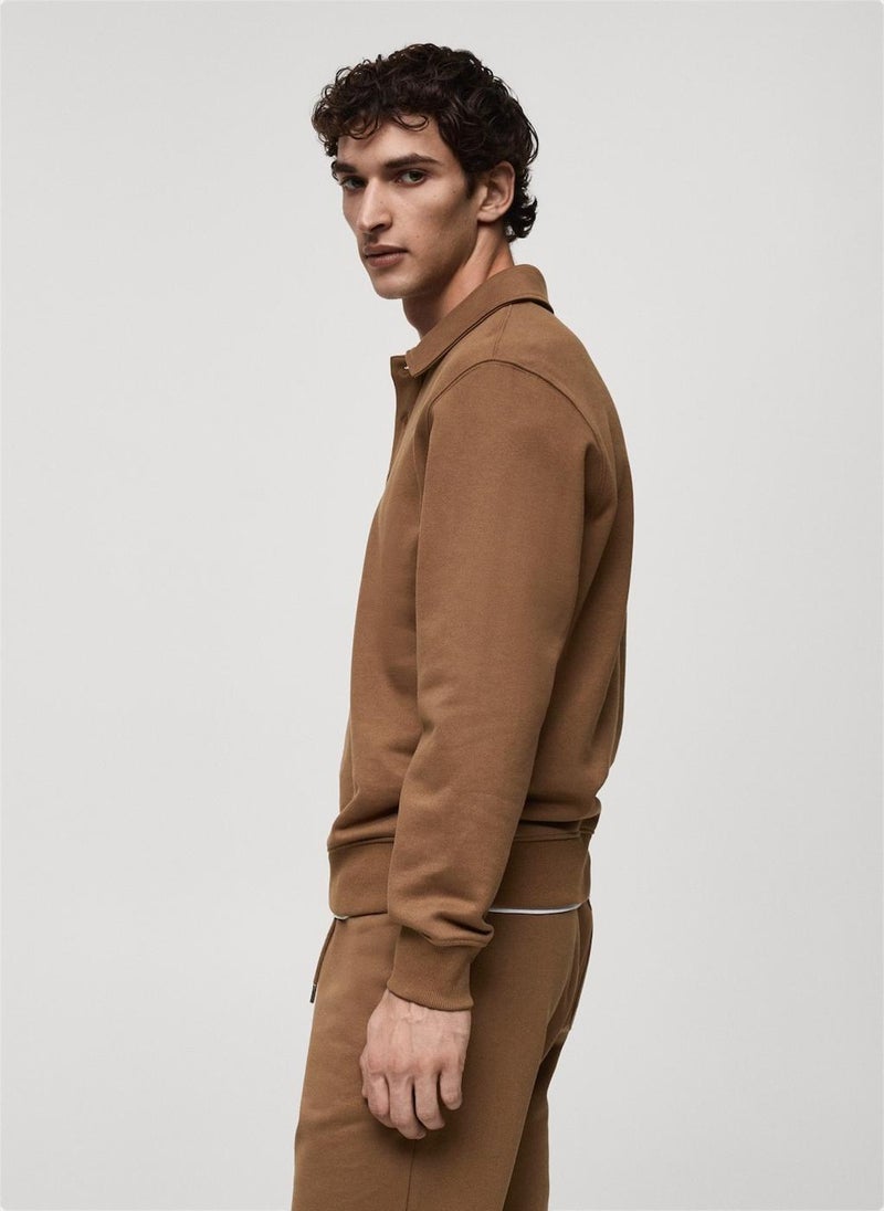 Mango Man - Regular-Fit Cotton Polo Sweatshirt - Image 1