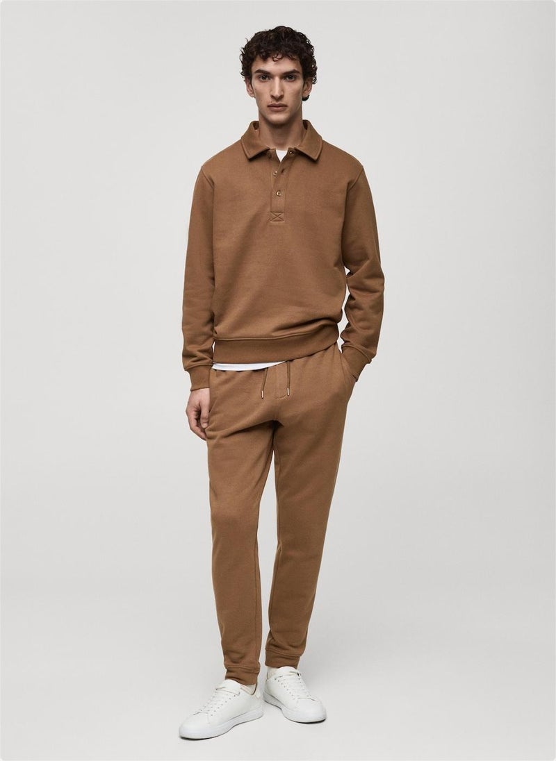 Mango Man - Regular-Fit Cotton Polo Sweatshirt - Image 1