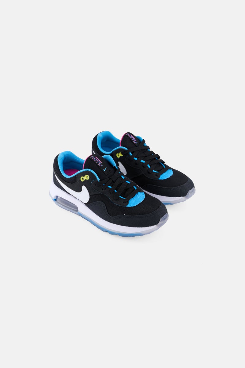 Nike Kids Boy Air Max Motif Lace Up Training Shoes, Black - Image 1