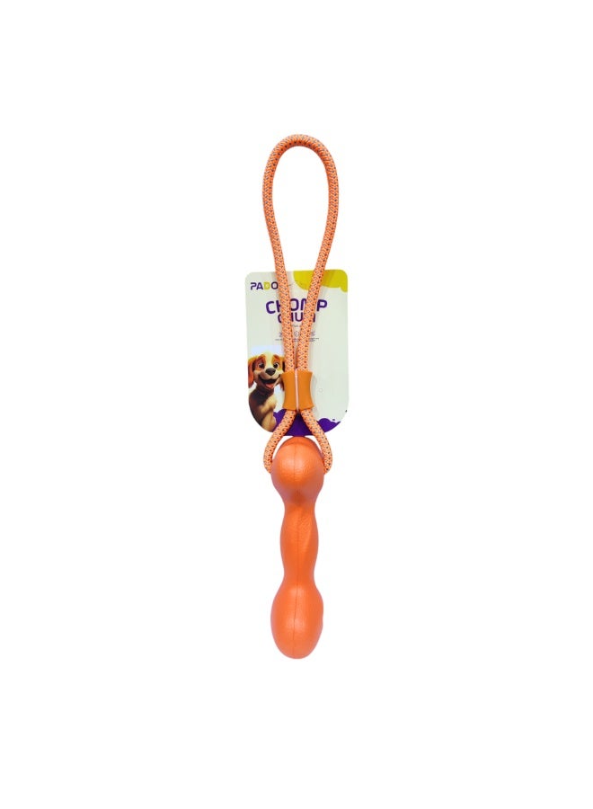 Pado Chomp Chum Bone EVA Toy With Rope-orange-20x8.5cm [Rope Length:30cm] - Image 1