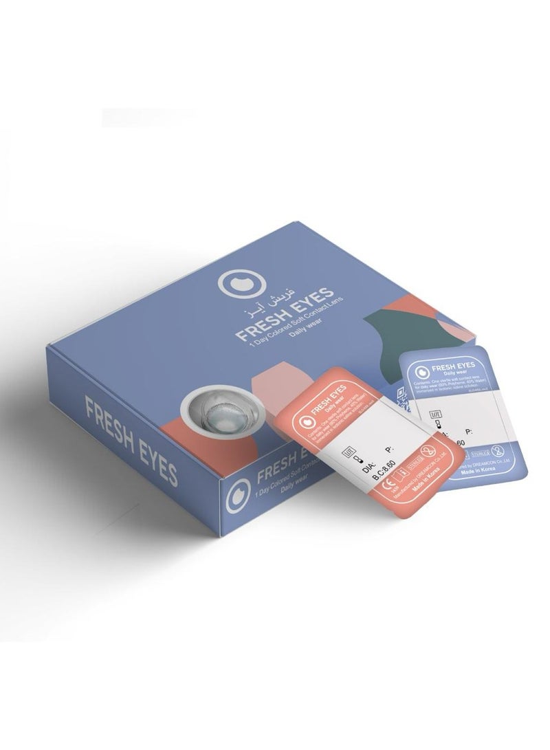 فريش آيز عدسات عيون لاصقة ملونة يومية  للفتيات والسيدات ألوان طبيعية وهادئة توسع العين قطر 14.2روز - Image 4