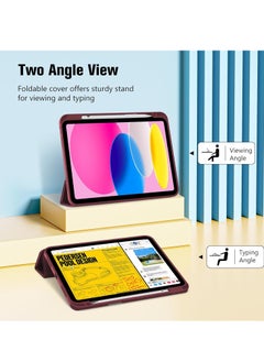 MIGOFAST Compatible with iPad 10th Generation Case 10.9 Inch 2022 with Pencil Holder, Slim Trifold Stand Protective Cover with Soft TPU Back for iPad Case 10th Generation, Auto Sleep Wake Gray  - Image 5