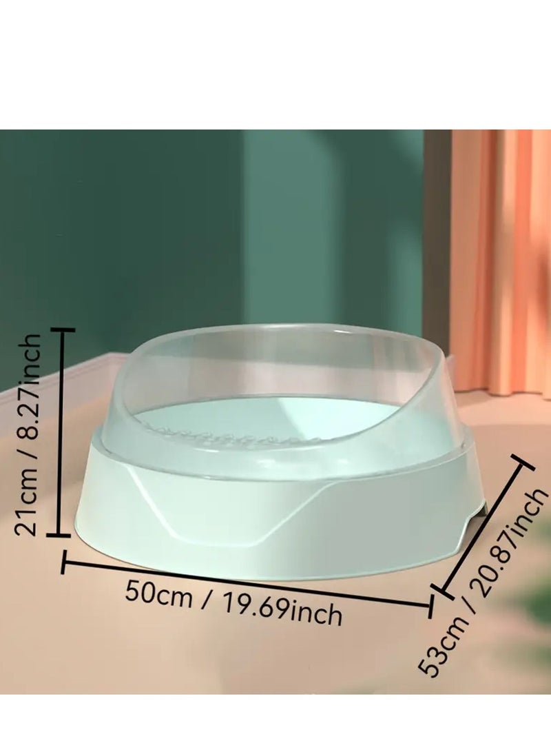 Semi-enclosed Cat Litter Box Super-large Odor Barrier Anti-belt Sand Fully Open Feces Pot Small Kitten Toilet Cat Supplies - Image 5