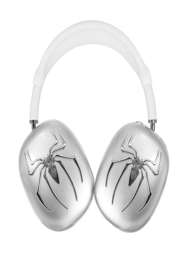 Adhiper Case Cover for AirPods Max,TPU Cool Soft Clear Case,Silver Spider Earcup Cover for Apple AirPods Max for Men&Women Accessories Protective Cover(Spider,Clear) - Image 1