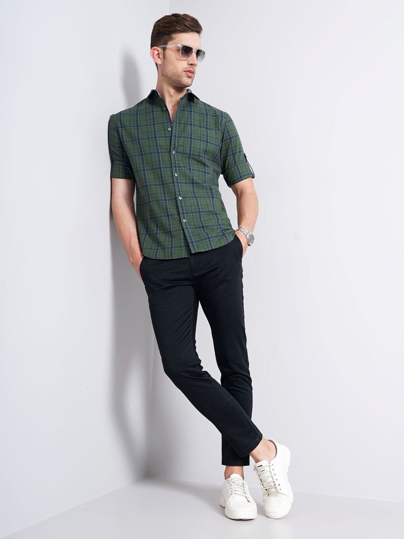 النادي البريطاني تشينو رجالي بقصة ضيقة سوداء بخصر مسطح من بريتيش كلوب - Image 3