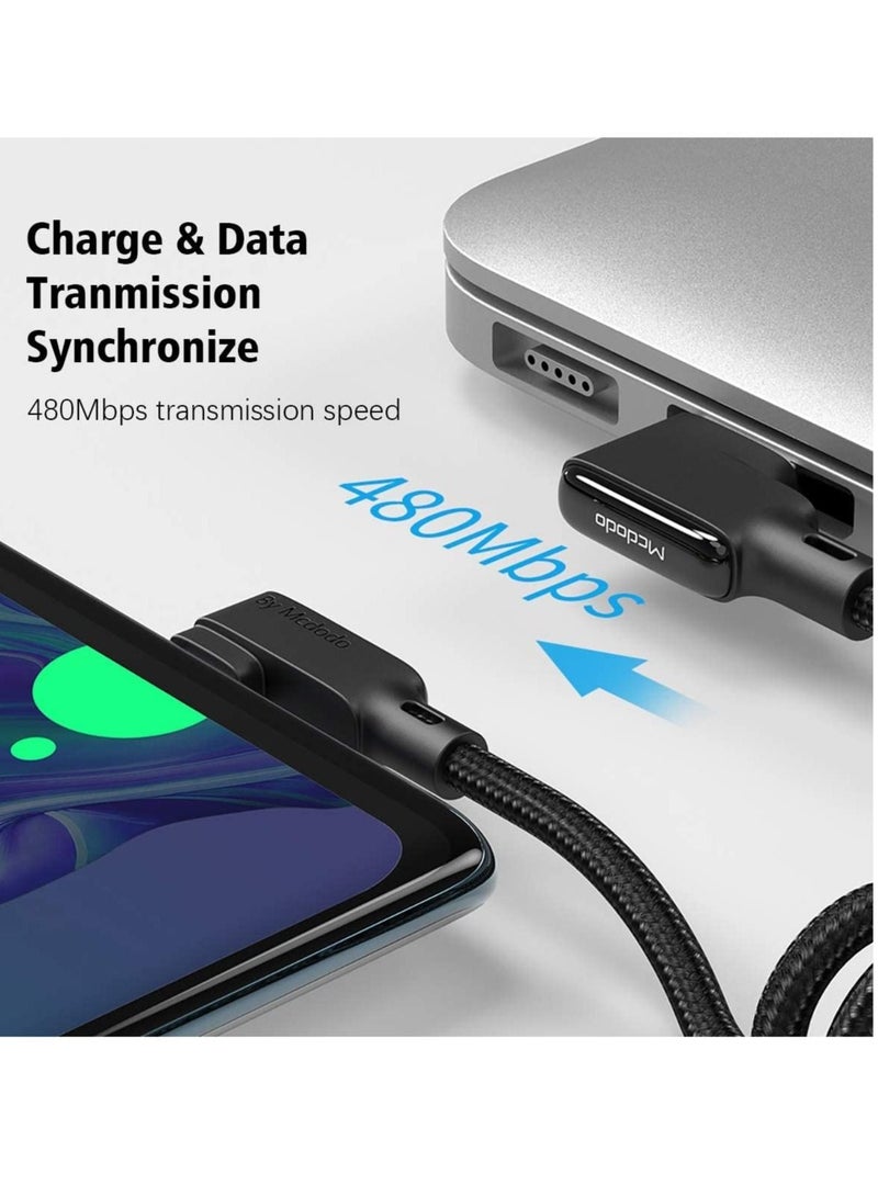 USB Type C Cable,AICse USB A to USB C Cable (6ft 60W) Scalable Spring PD Type C Charging Cable for MacBook Pro 2020, iPad Pro, iPad Air 4, Galaxy S20, Switch, Pixel, Other USB C - Image 2