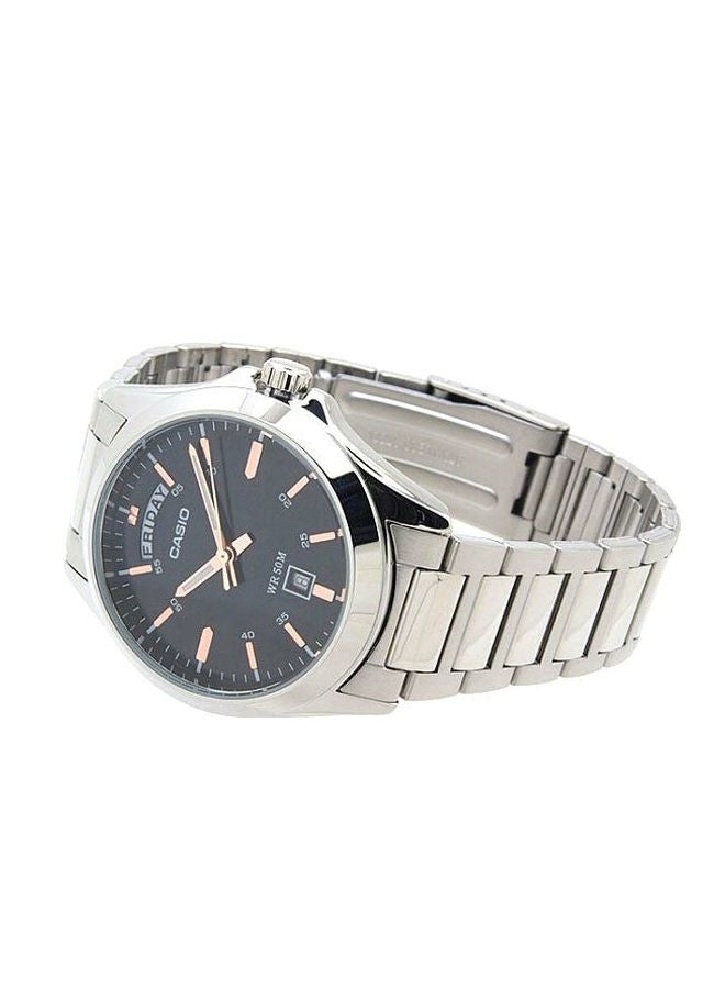 CASIO Men Enticer Analog Watch MTP-1370D-1A2 - 45 mm - Silver - Image 4