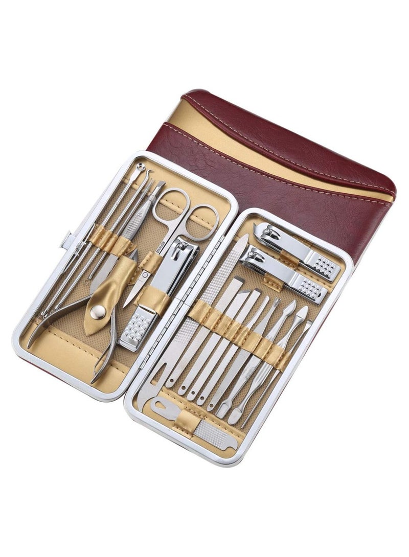 MARIO DRAFTS Professional Manicure Set, 15-Piece Stainless Steel Nail Care Kit with Hawk Pliers Design, Ergonomic Nail Clippers and Grooming Tools - Image 5