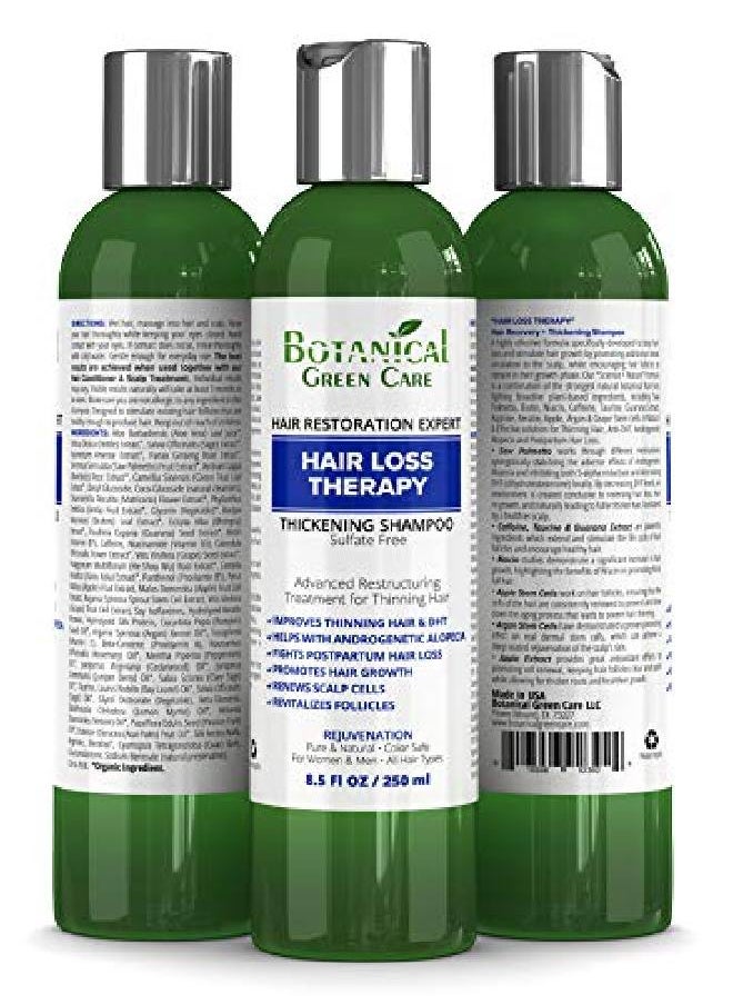 botanical green care - Hair Growth Anti Hair Loss Sulfatefree Shampoo “Hair Loss Therapy” Alopecia Prevention And Dht Blocker Doctor Developed - Image 1