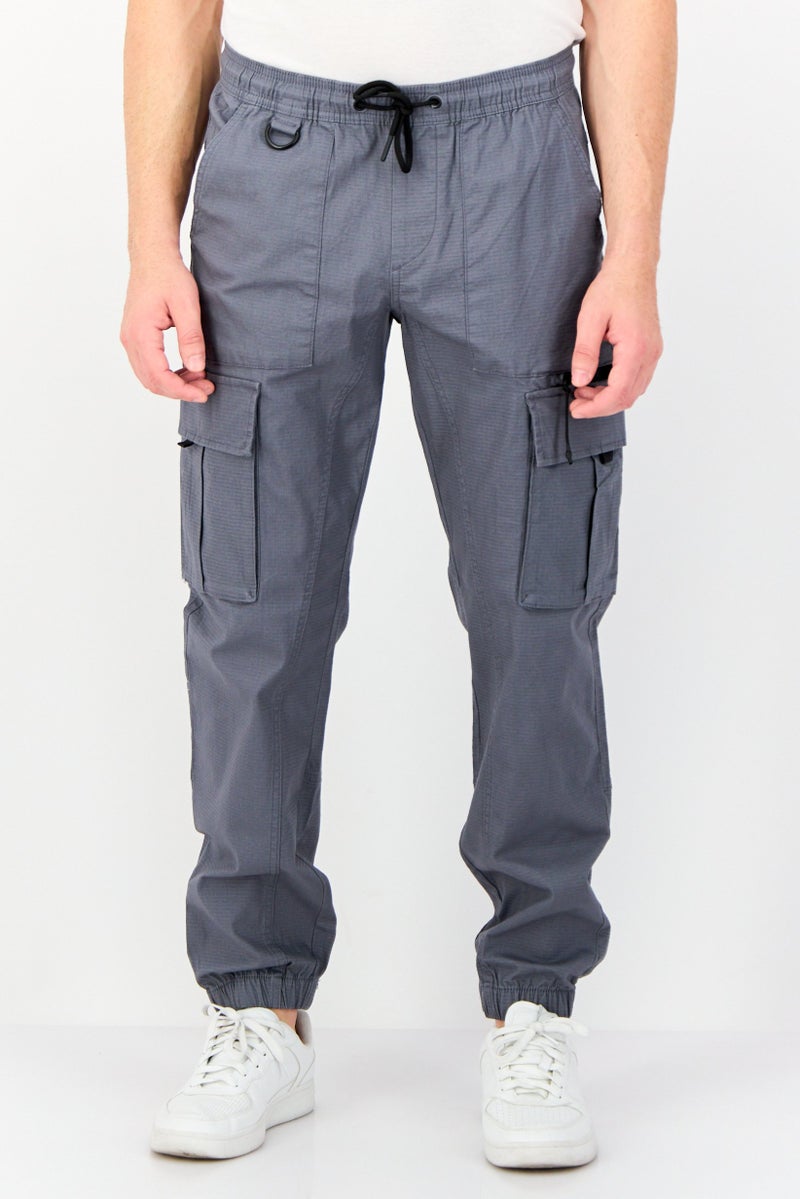 Celio سروال كارجو عادي للرجال، رمادي - Image 1