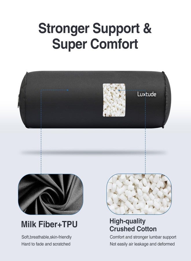 لوكس تيود وسادة دعم أسفل الظهر قابلة للنفخ من لوكستود للسفر بالطائرة، وسادة دعم أسفل الظهر قابلة للنفخ للسيارة وكرسي المكتب - Image 4