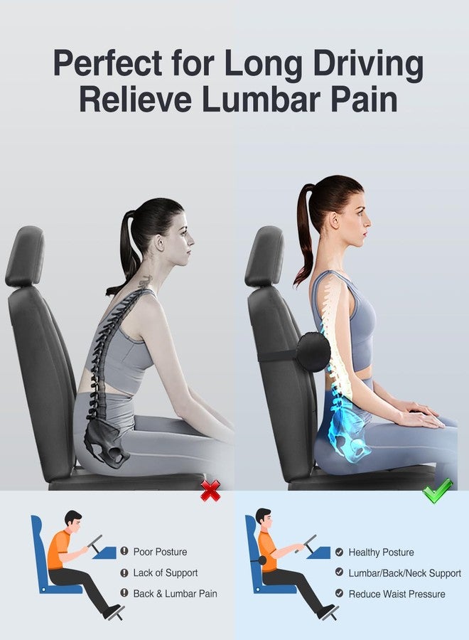 لوكس تيود وسادة دعم أسفل الظهر قابلة للنفخ من لوكستود للسفر بالطائرة، وسادة دعم أسفل الظهر قابلة للنفخ للسيارة وكرسي المكتب - Image 2