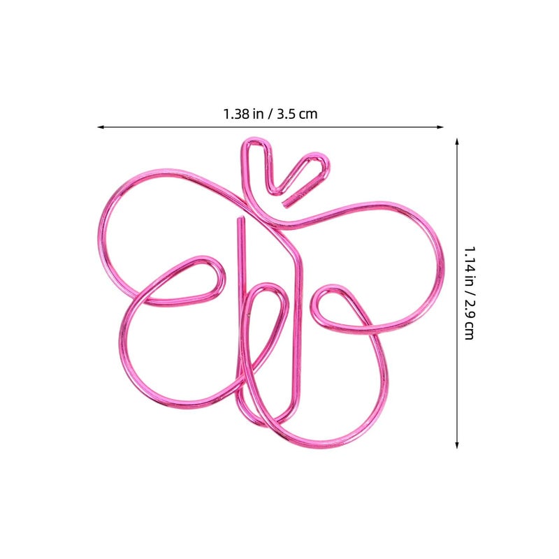 Pink And Blue Butterfly Shaped Paperclips 24pcs Decorative Bookmarks For Office School - Image 3
