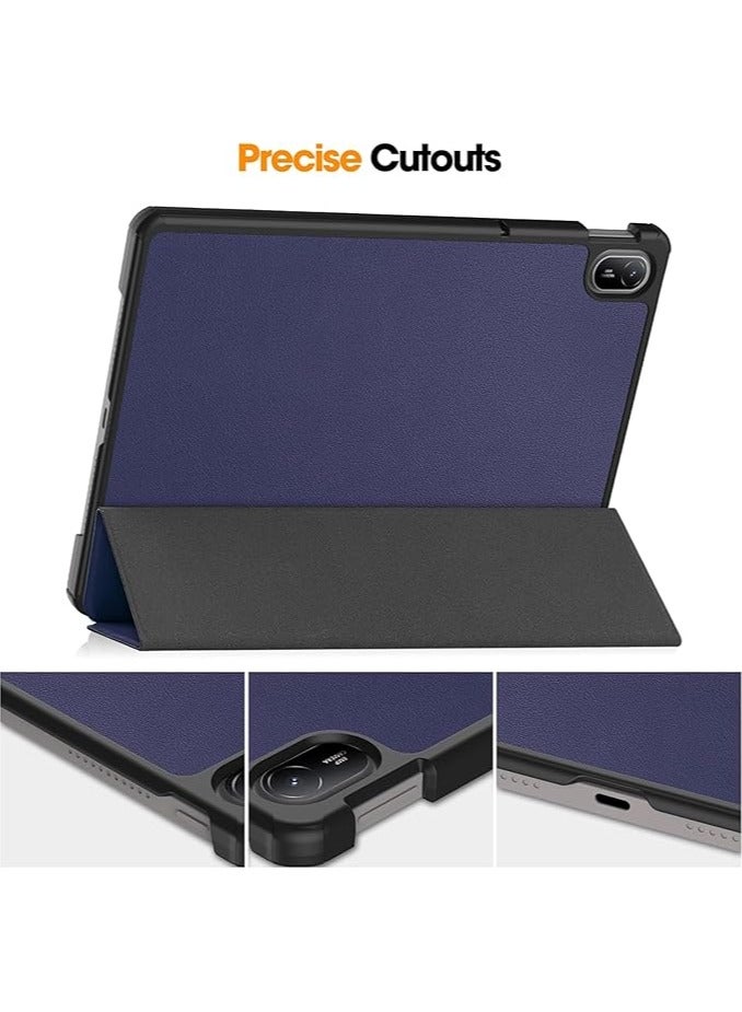 erorex Case Compatible with Huawei Matepad SE 11inch 2024, Slim Trifold Stand Hard Back Shell Protective Smart Cover for Huawei Matepad SE 11"2024 Case with Auto Wake/Sleep Function (Blue) - Image 3