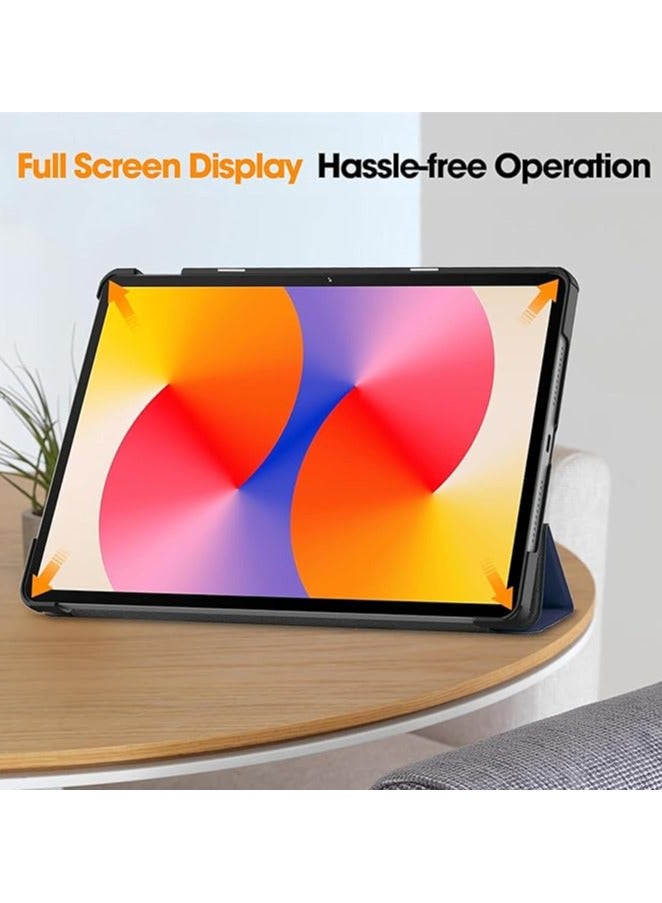 erorex Case Compatible with Huawei Matepad SE 11inch 2024, Slim Trifold Stand Hard Back Shell Protective Smart Cover for Huawei Matepad SE 11"2024 Case with Auto Wake/Sleep Function (Blue) - Image 2