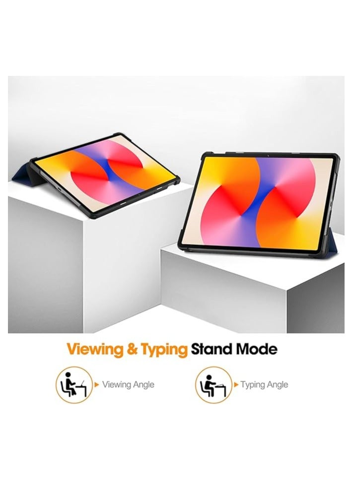 erorex Case Compatible with Huawei Matepad SE 11inch 2024, Slim Trifold Stand Hard Back Shell Protective Smart Cover for Huawei Matepad SE 11"2024 Case with Auto Wake/Sleep Function (Blue) - Image 5