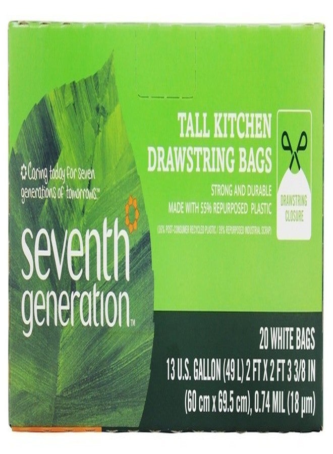 Seventh Generation Bag Trash Drwstrng 13gal - Image 1
