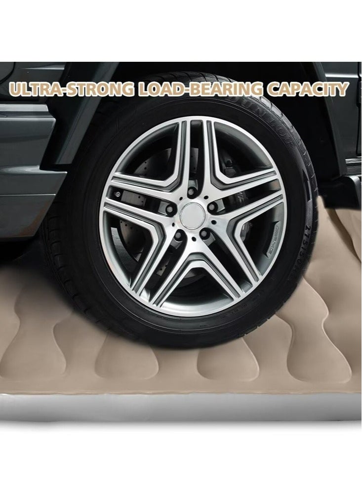 Meiyilan - Car Air Mattress Car Inflatable Bed - Thickened and Double Car Air Mattress Sided Flocking Travel Inflatable Car Mattress Bed with Electric Air Pump and 2 Pillows, Car Sleeping Bed for Home Outdoor - Image 1
