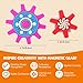 Relaxweex 36 Pcs Magnetic Gears Interchangeable Learn Magnetic Spinning Gears for Magnetism Refrigerator or Whiteboard Colorful Style - Image 4