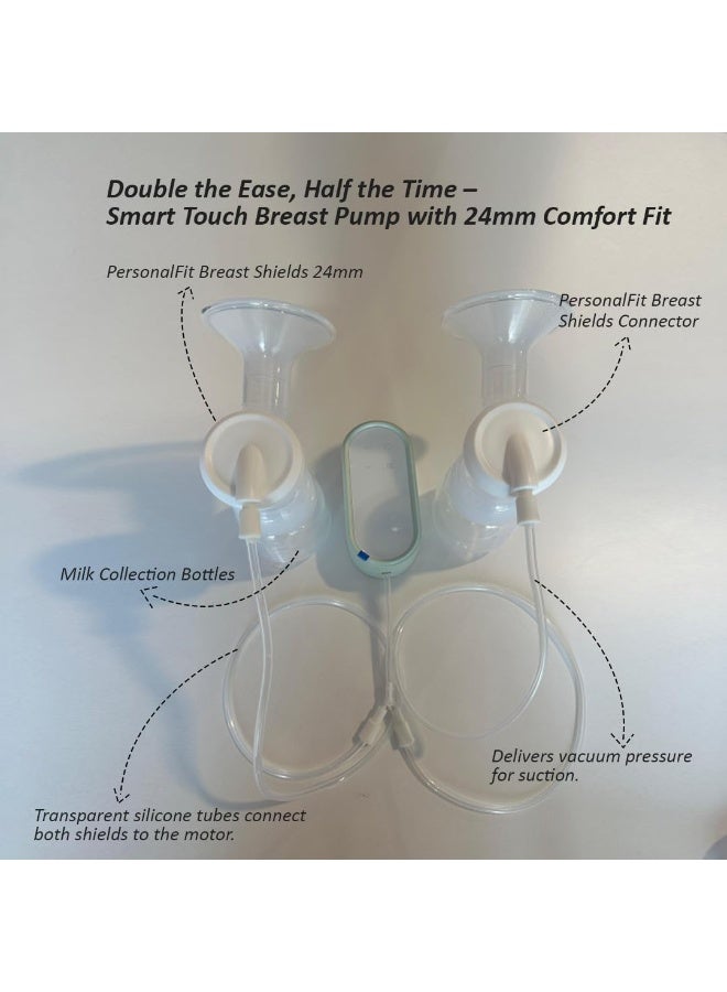 لطف وحضن حصائر تغيير حفاضات للأطفال من Cute 'n' Cuddle – عبوة تحتوي على 60 قطعة (60×90 سم، باللون الأزرق)، ناعمة، مقاومة للماء وذات امتصاص فائق، مع مضخة ثدي كهربائية – بدون استخدام اليدين، قابلة للارتداء، لاسلكية وقابلة لإعادة الشحن مع 9 مستويات و3 أوضاع. - Image 5