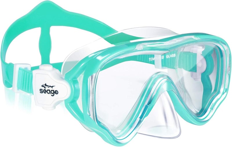 Seago Kids Swim Goggles Snorkel Diving Mask for Youth(5-15), Anti-Fog 180 Clear View - Image 1