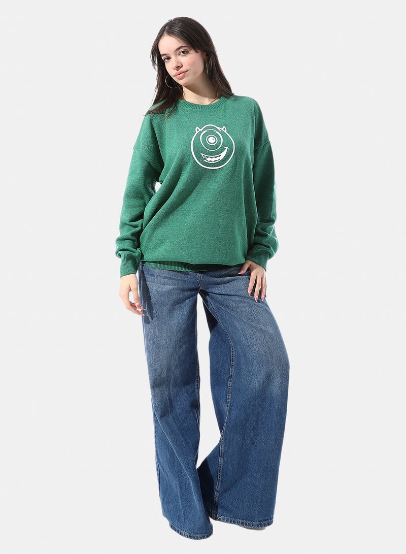 Andora Slip On Pullover With Chest "Smiley" Pattern - Image 5