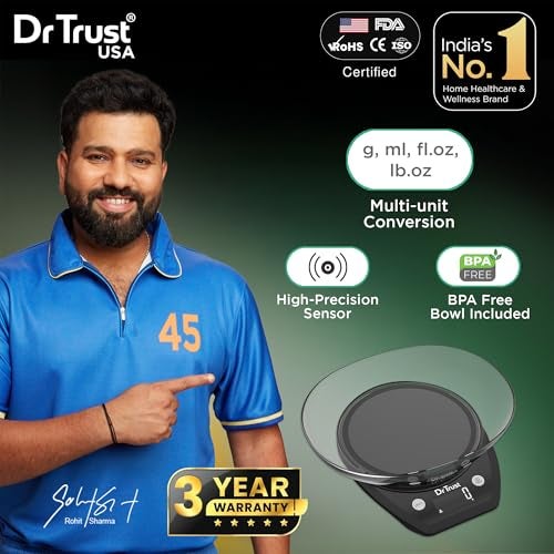 Dr Trust USA Electronic Kitchen Digital Scale Weighing Machine For Health, Fitness, Diet, Nutrition, Cooking and Home Baking with Detachable BPA Free Bowl (5 Kg)- 531 - Image 2