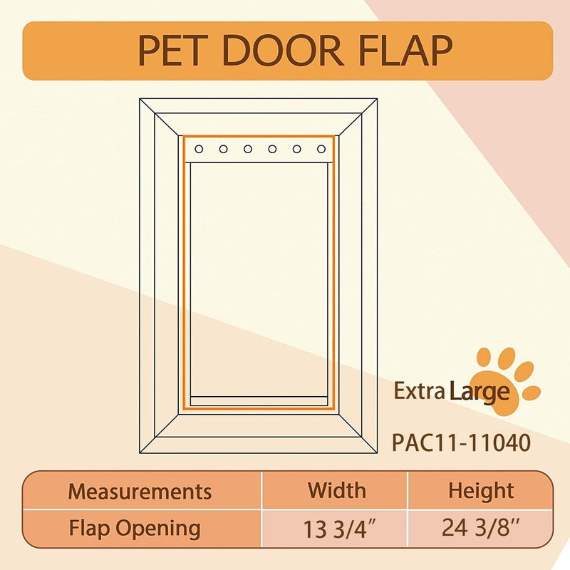 AMZOO Extra Large Replacement Dog Door Flap Compatible with PetSafe Measures 13 3/4â€ x 24 3/8â€ PAC 11-11040, Durable and Flexible - Image 5
