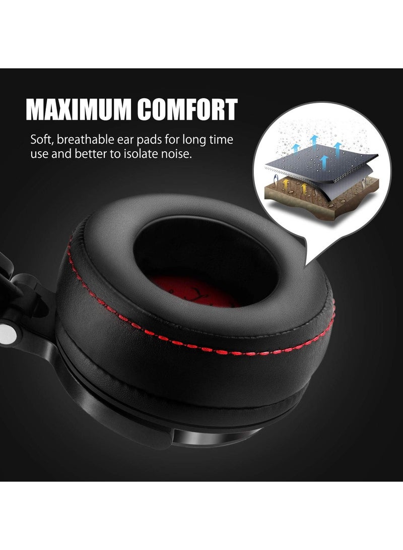 OneOdio Hi-Res Over Ear Headphones for Studio Monitoring and Mixing, Sound Isolation, Protein Leather Earcups, 50mm Driver Unit, Wired Headphones for AMP Guitar Keyboard - Image 3