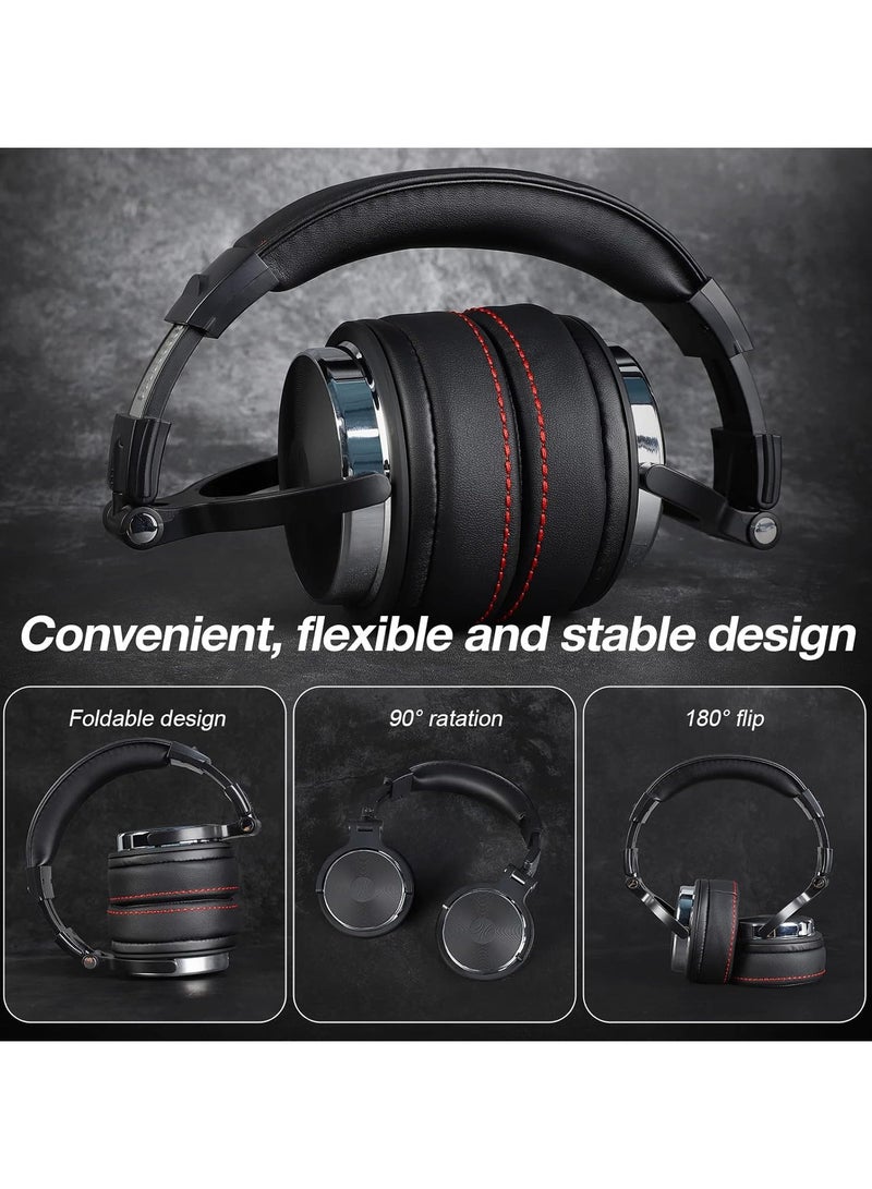 OneOdio Hi-Res Over Ear Headphones for Studio Monitoring and Mixing, Sound Isolation, Protein Leather Earcups, 50mm Driver Unit, Wired Headphones for AMP Guitar Keyboard - Image 4