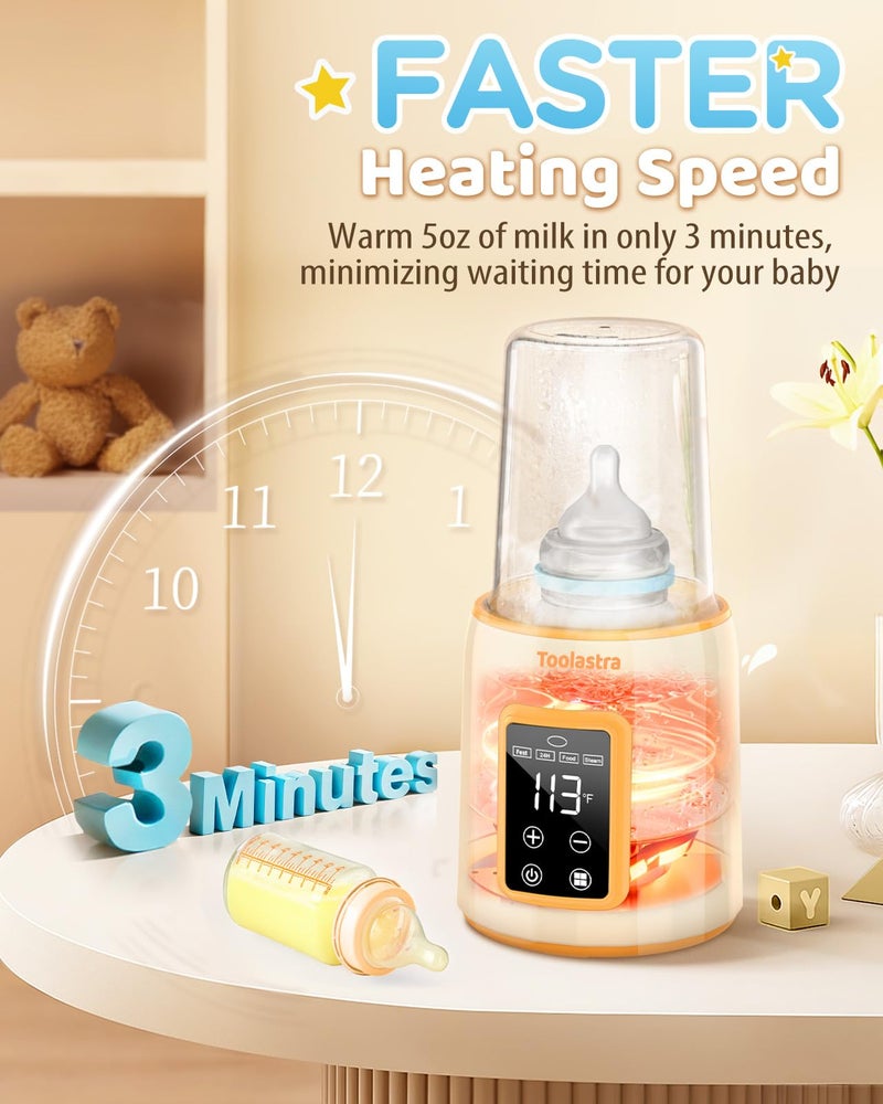 Toolastra Bottle Warmer, Faster Heating Baby Milk Warmers for All Bottles with Accurate Temp Control Water Bath Tech and Auto Shut-Off, BPA-Free Multifunctional Bottle Warmer for Breastmilk and Formula - Image 2